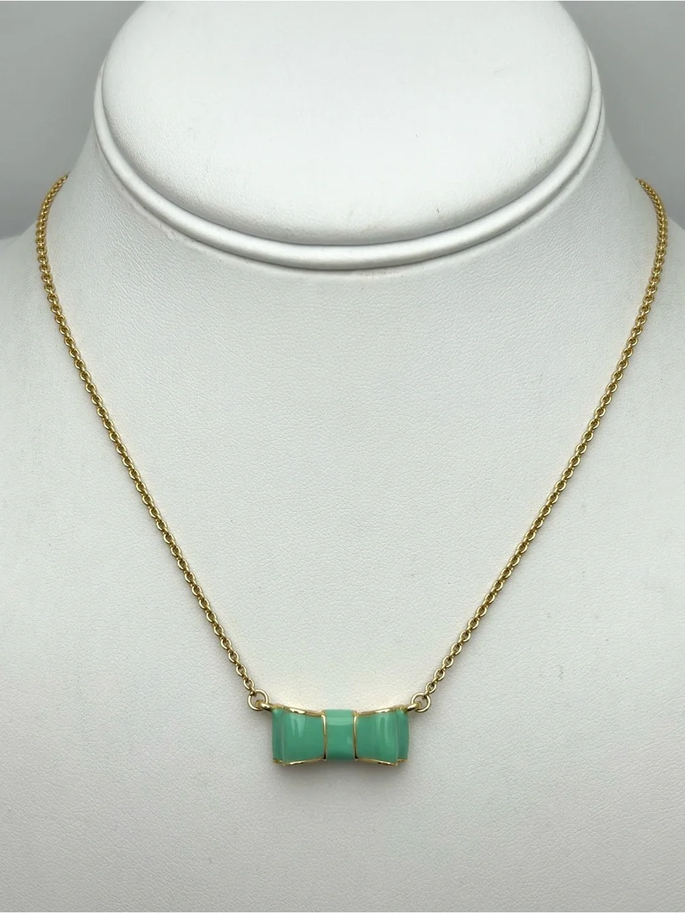 Kate Spade Moon River Green Bow Necklace